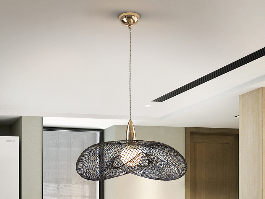 Schuller Lighting 1 Light Pendants Forma 735971  ·FORMA· LAMP 1L., GOLD/BLACK