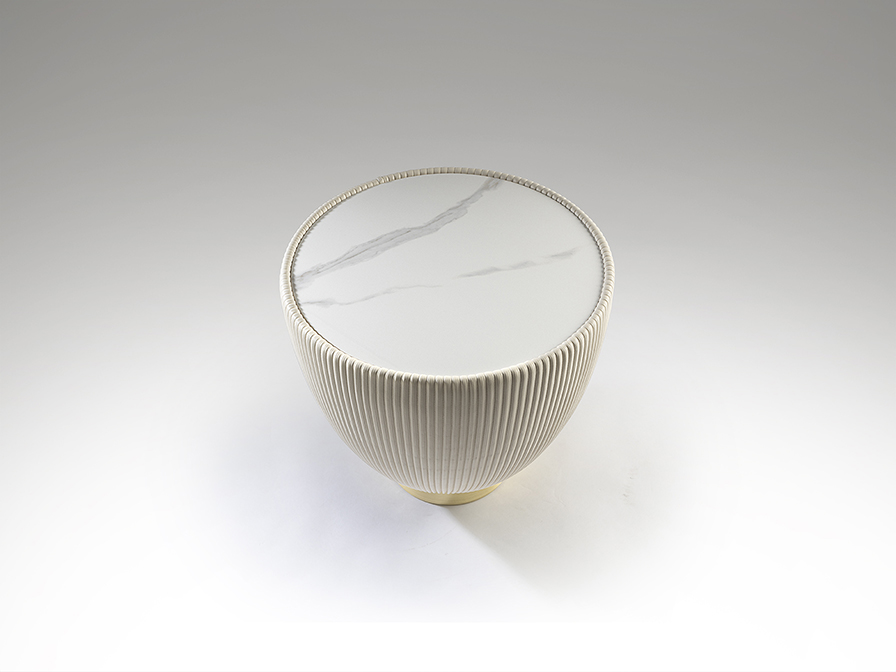 Schuller Decoration,mirrors and.. Side tables Candy 745420  CANDY - SIDE TABLE WHITE-BRASS