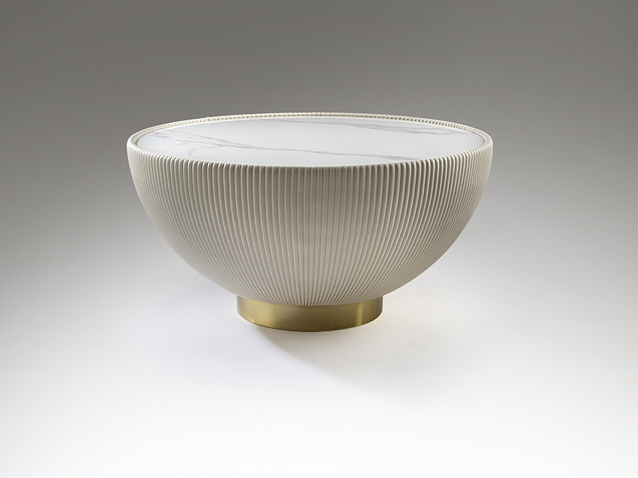 Schuller Decoration,mirrors and.. Side tables Candy 745529  CANDY - COFFEE TABLE WHITE-BRASS