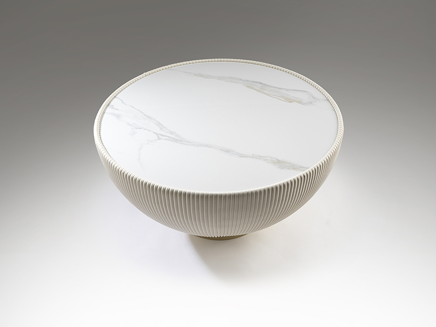Schuller Decoration,mirrors and.. Side tables Candy 745529  CANDY - COFFEE TABLE WHITE-BRASS