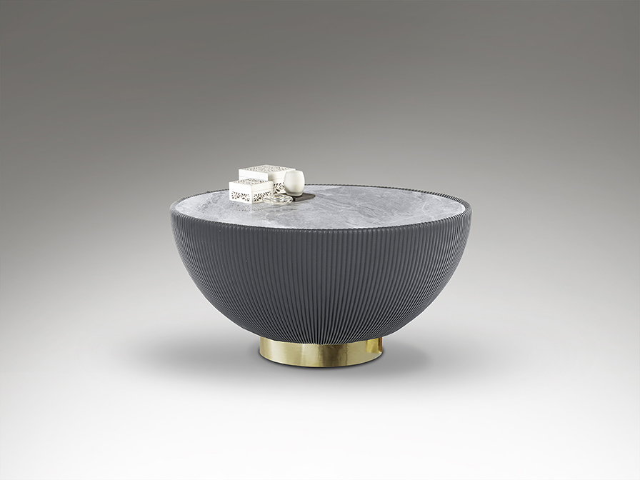 Schuller  Side tables Candy 745536  CANDY - COFFEE TABLE GREY-BRASS