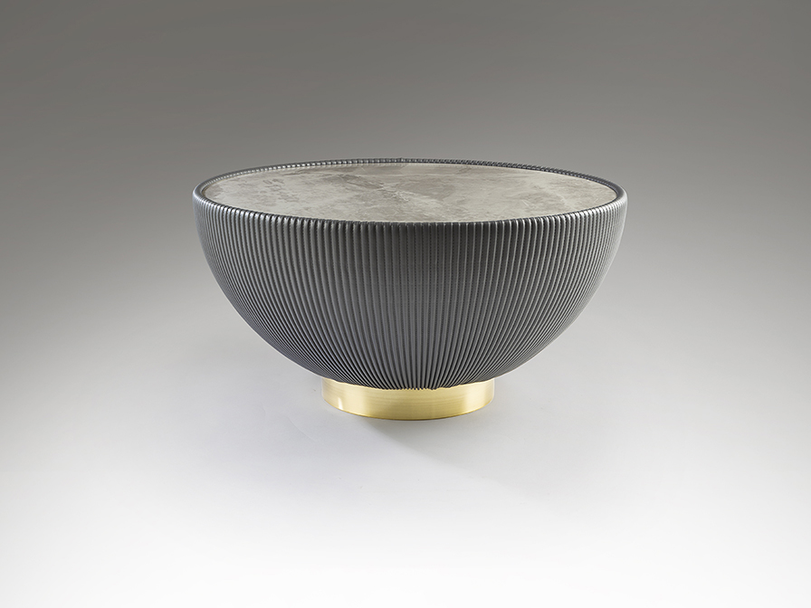 Schuller  Side tables Candy 745536  CANDY - COFFEE TABLE GREY-BRASS