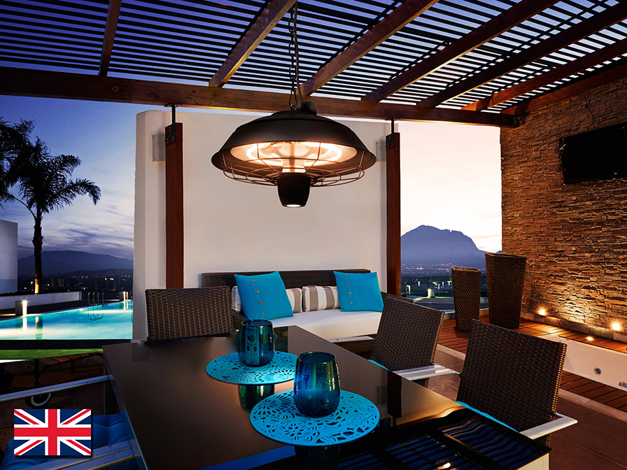 Schuller Lighting Outdoor heater Heat Vintage 747158UK  ·HEAT VINTAGE· SUSPENSION HEATER 1500W