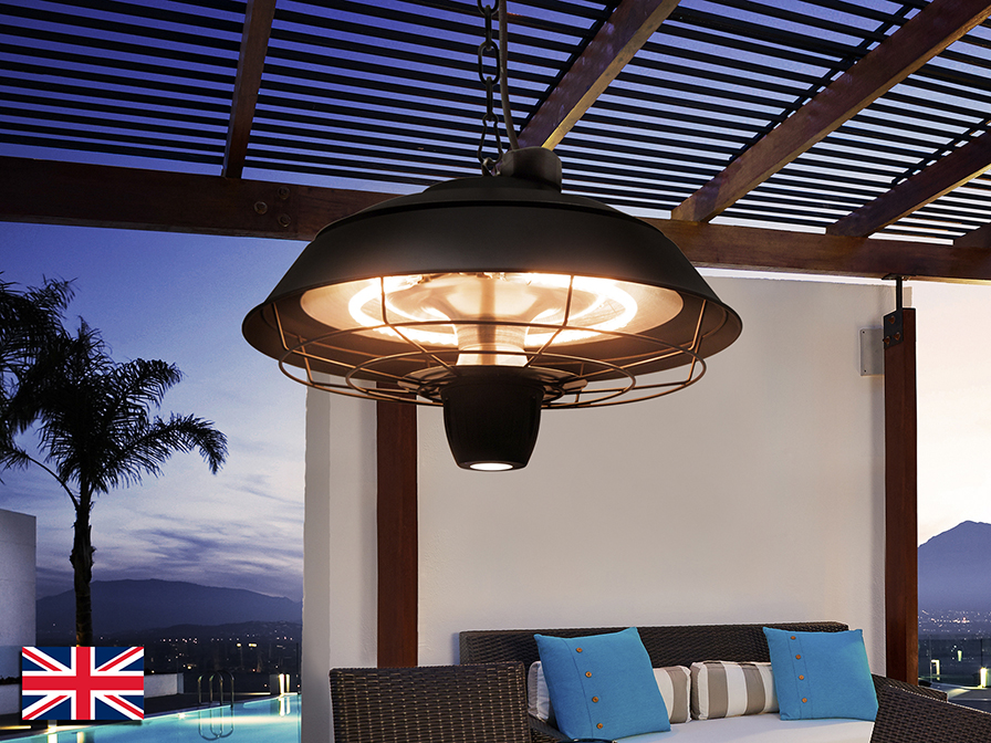 Schuller Lighting Outdoor heater Heat Vintage 747158UK  ·HEAT VINTAGE· SUSPENSION HEATER 1500W