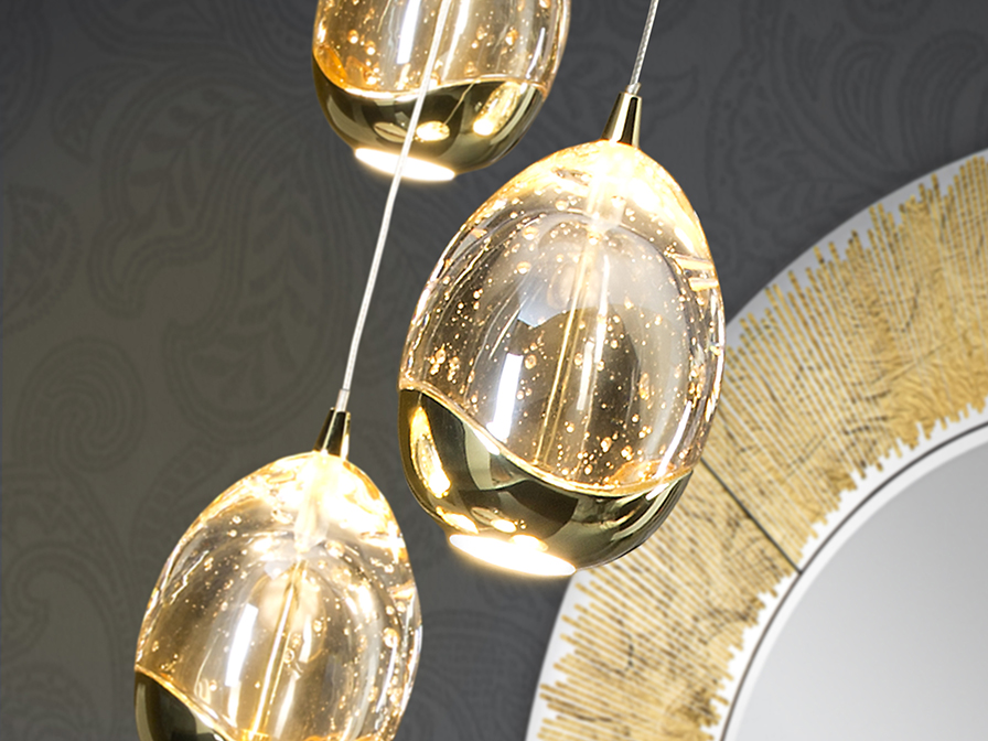 Schuller Lighting Pendants Rocio 783741  ·ROCIO· LAMP Ø25, 3LED, GOLD