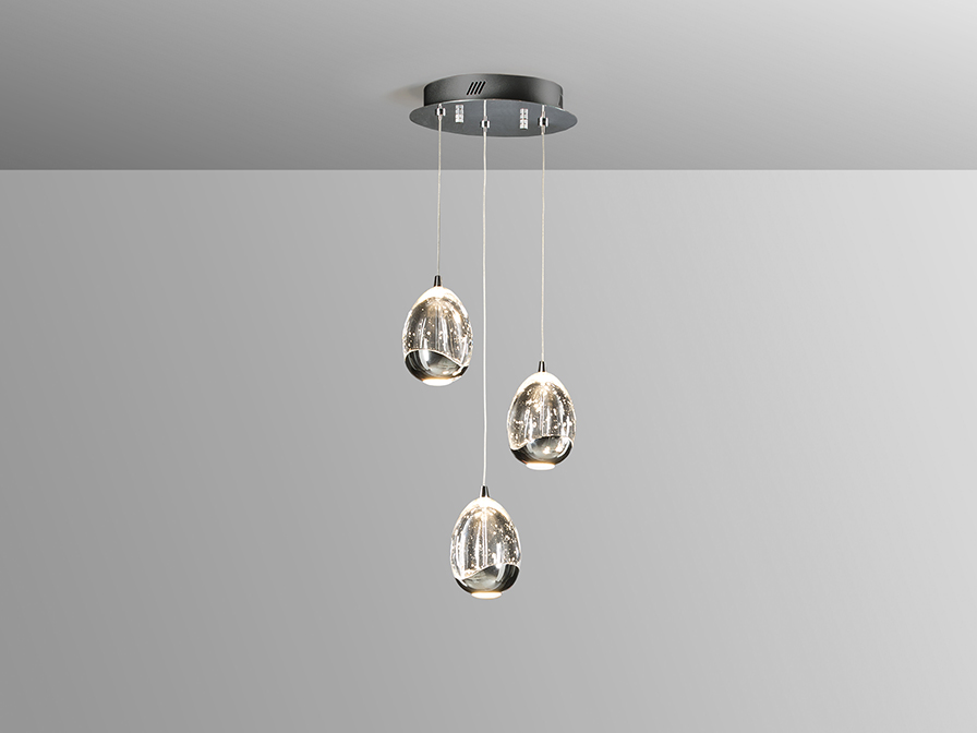 Schuller Lighting Pendants Rocio 783753  ·ROCIO· CHROMED LAMP Ø25 3LED