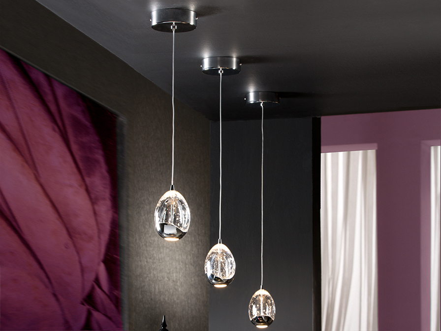 Schuller Lighting 1 Light Pendants Rocio 784326  ·ROCIO· 1 LED LAMP, CHROME