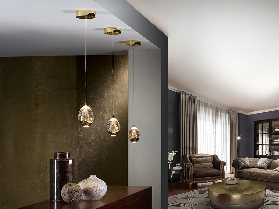 Schuller Lighting 1 Light Pendants Rocio 784347  ·ROCIO· 1 LED LAMP, GOLD