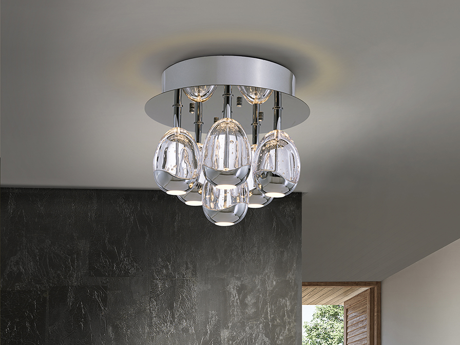 Schuller  Flush Ceiling Lamps Rocio 785532  ROCIO- CEILING LAMP 6L, CHROME  DIMMABLE