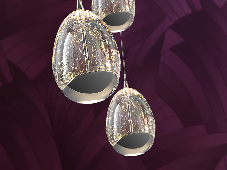 Schuller Lighting Pendants Rocio 785635B  ·ROCIO· LED LAMP, 14L., CHROME, DIMMABLE