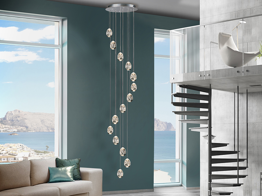 Schuller Lighting Pendants Rocio 785635GD  ·ROCIO· 14 LED LAMP, Ø50, CHROME DIMM. 5