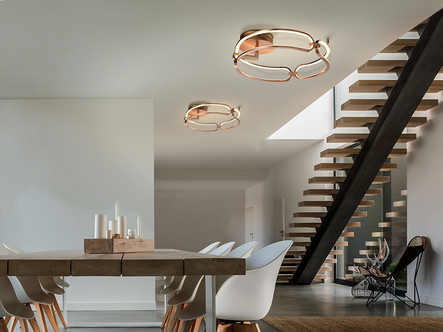 Schuller Lighting Flush Ceiling Lamps Colette 786430  ·COLETTE· LED CEILING LAMP Ø47 ROSE GOLD