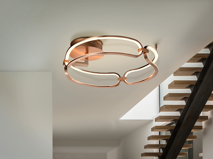 Schuller Lighting Flush Ceiling Lamps Colette 786430  ·COLETTE· LED CEILING LAMP Ø47 ROSE GOLD