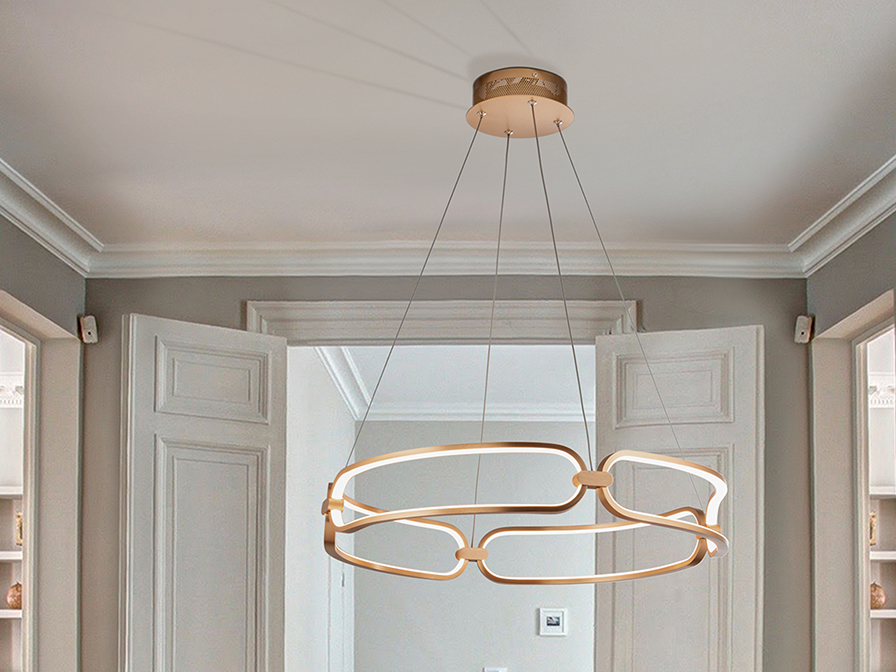 Schuller Lighting Pendants Colette 786716  ·COLETTE· LED LAMP, Ø60 ROSE GOLD