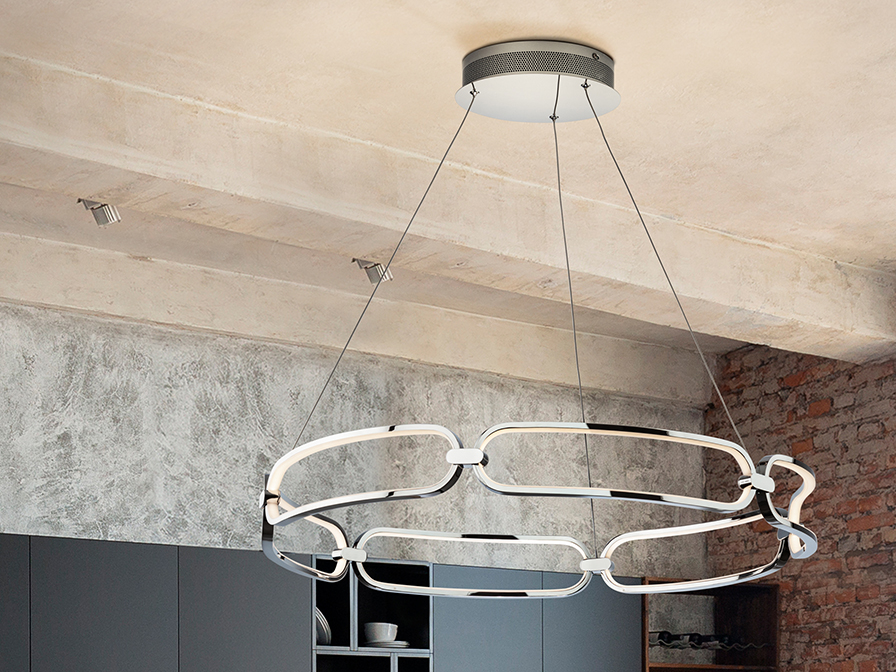Schuller Lighting Pendants Colette 786973  ·COLETTE· LED LAMP Ø80, CHROME
