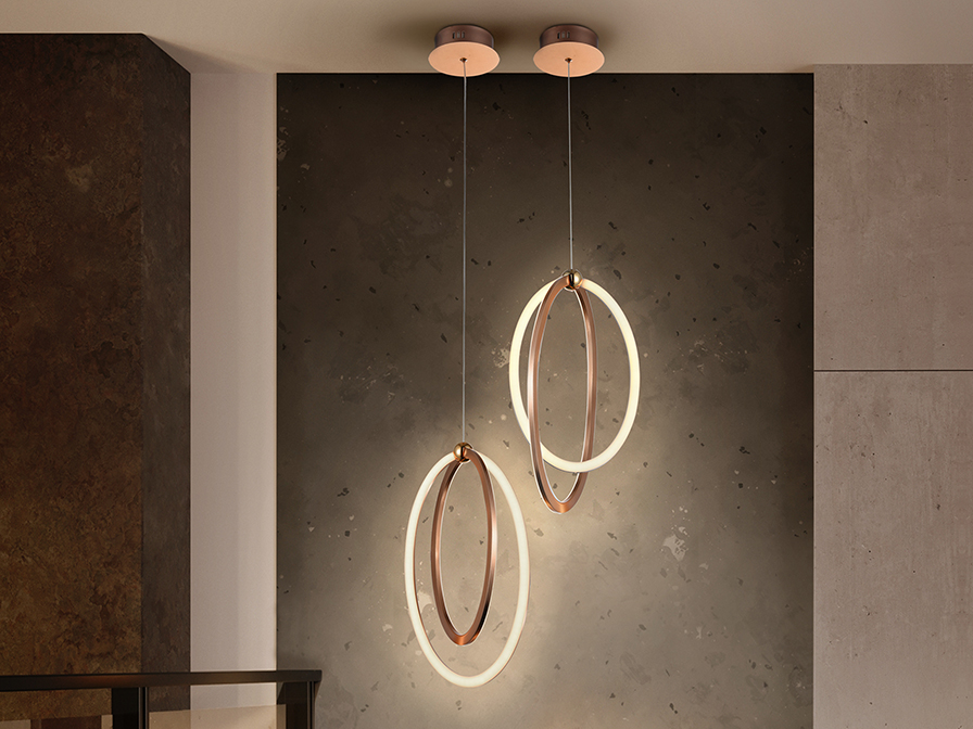 Schuller Lighting Pendants Ocellis 814263  ·OCELLIS· LED LAMP, Ø22, ROSE GOLD