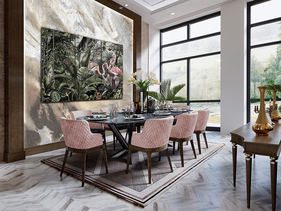Schuller Decoration,mirrors and.. Prints and Photos Triptico Flamencos 829900  ·FLAMENCOS TRIPTYCH· PHOTO, 180x120