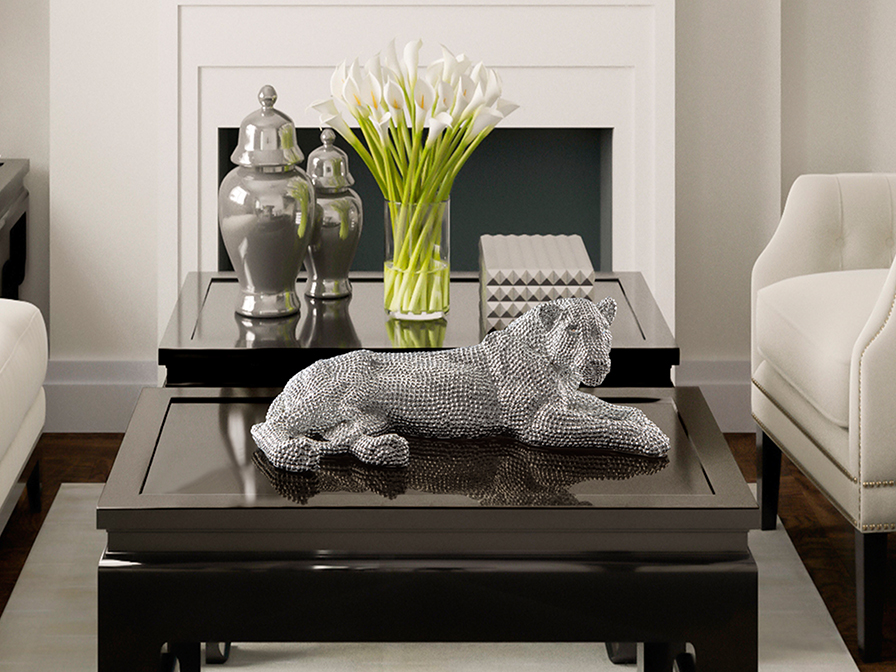 Schuller Decoration,mirrors and.. Decorative figures Leona 946438  ·LEONA· SMALL FIGURE, SILVER