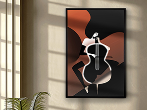 Schuller decoracion pinturas con luz Violonchelo