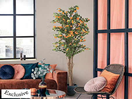 Schuller decoracion plantas artificiales Buganvilla naranja